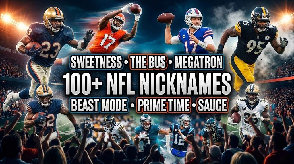 100+ NFL Nicknames Best, Funniest & Most Iconic Names in Football