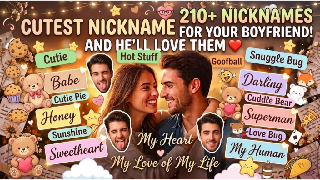 200+ Cute Nicknames for Your Boyfriend (Sweet, Romantic & Adorable)
