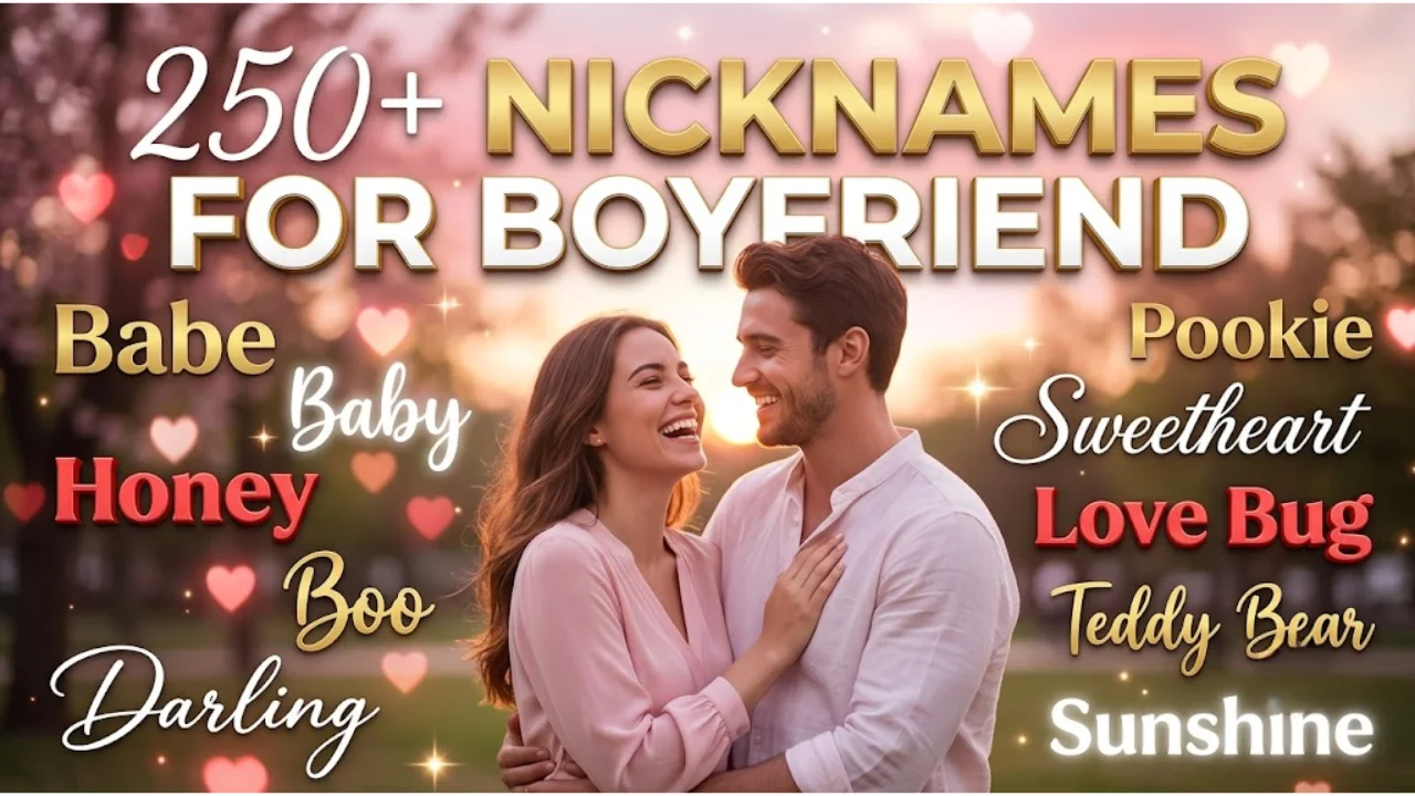 250+ Nicknames for Boyfriend (Cute, Romantic, Funny & Unique)