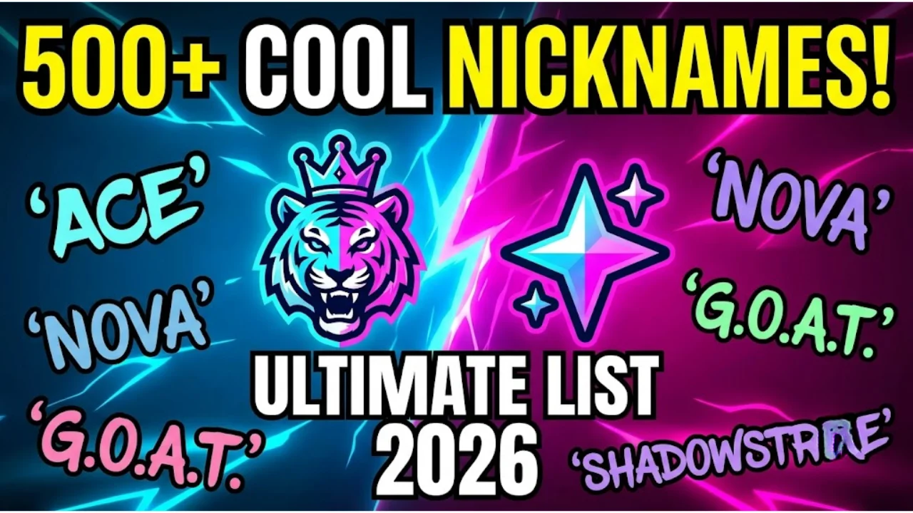 500+ Cool Nicknames for Boys, Girls & Friends (Ultimate List 2026)