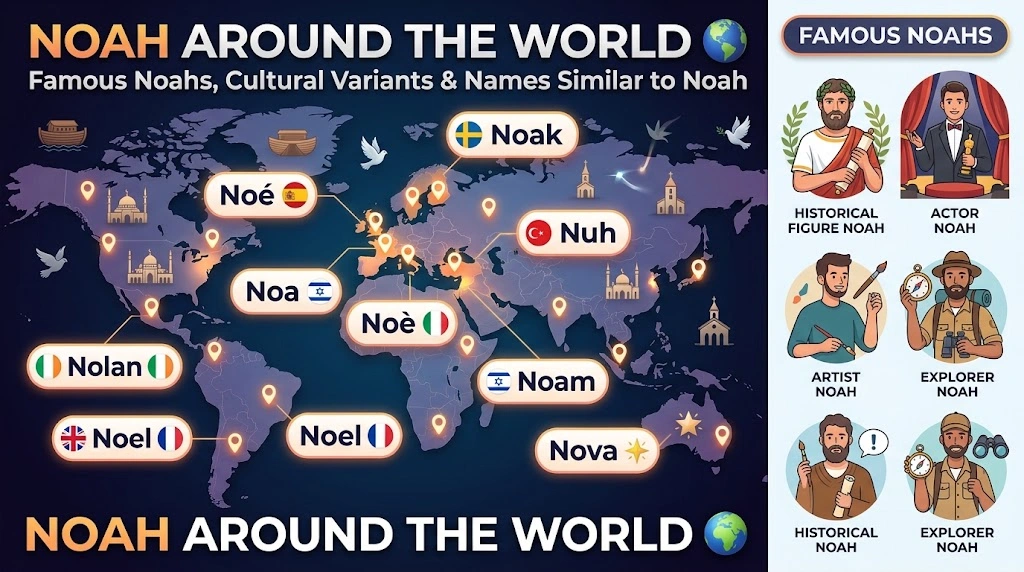 Famous Noahs, Cultural Variants & Names Similar to Noah