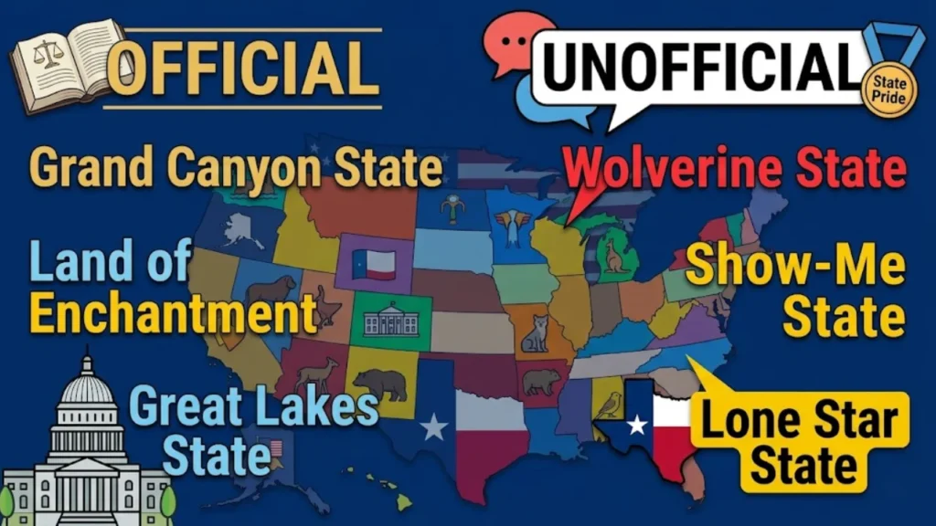 Official vs. Unofficial State Nicknames