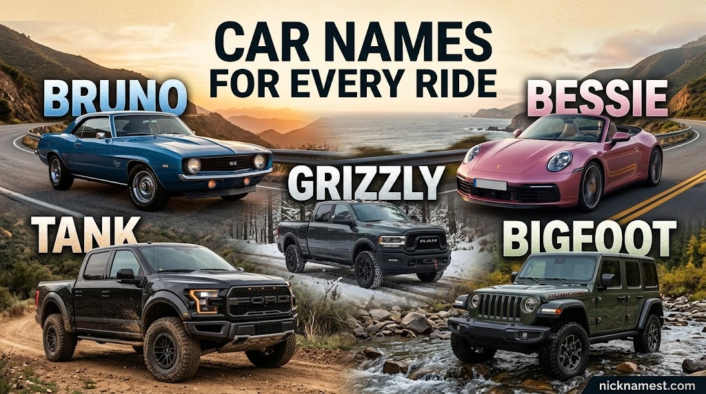 100+ Best Car Nicknames for Every Ride