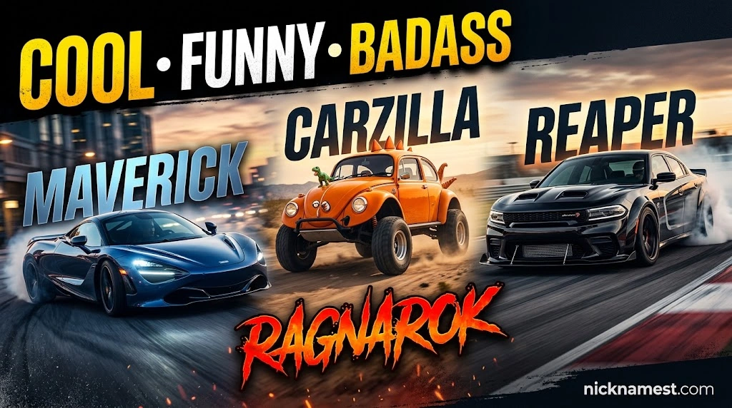 Creative Car Nickname Ideas by Vehicle Type